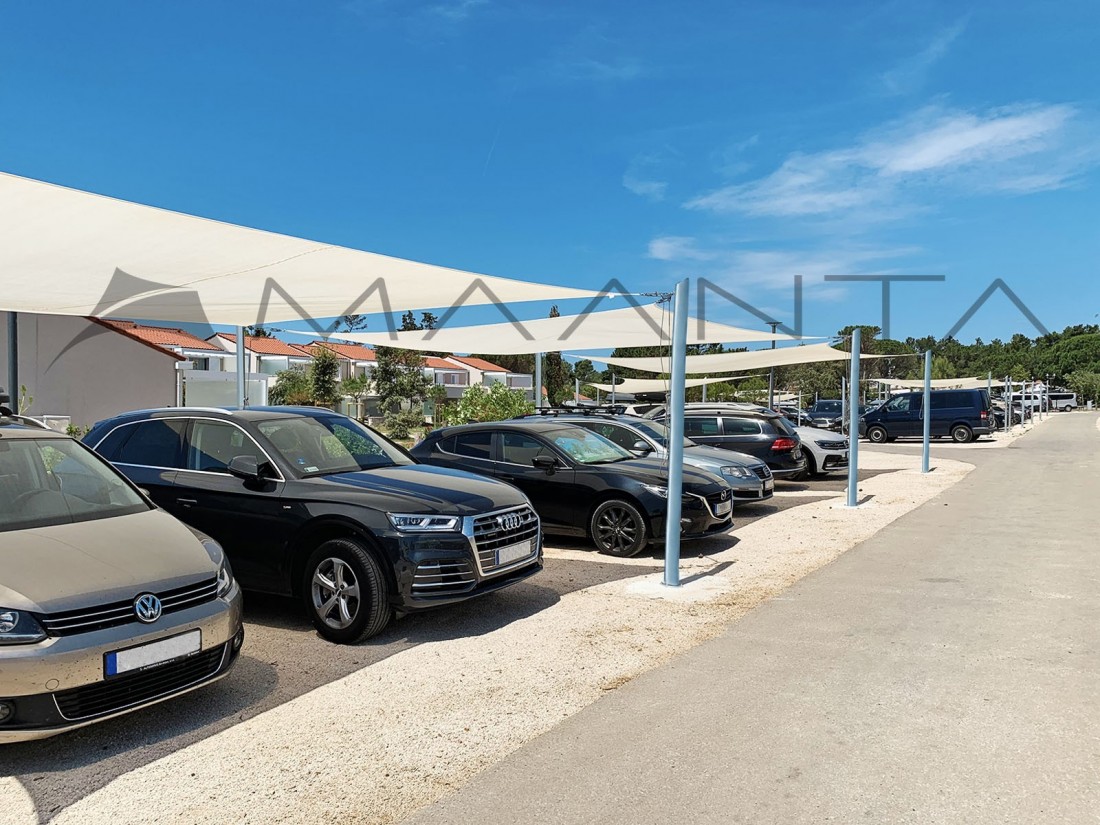 car parking anti hail cover with shade sails