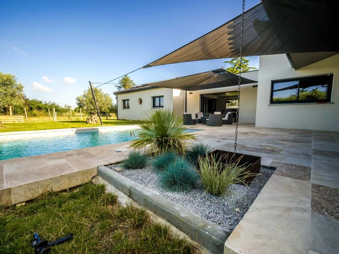 Solaria sail at pool