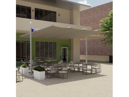 Maistra: the first retractable, tilting and height-adjustable canopy