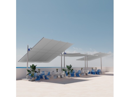 Maistra: the first retractable, tilting and height-adjustable canopy