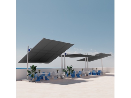 Maistra: the first retractable, tilting and height-adjustable canopy