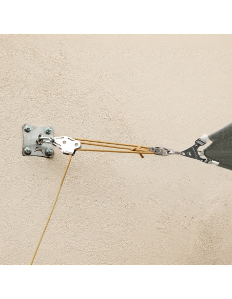 Kit wall mount Muscle x3 with Pulleys and traction booster for shade sails