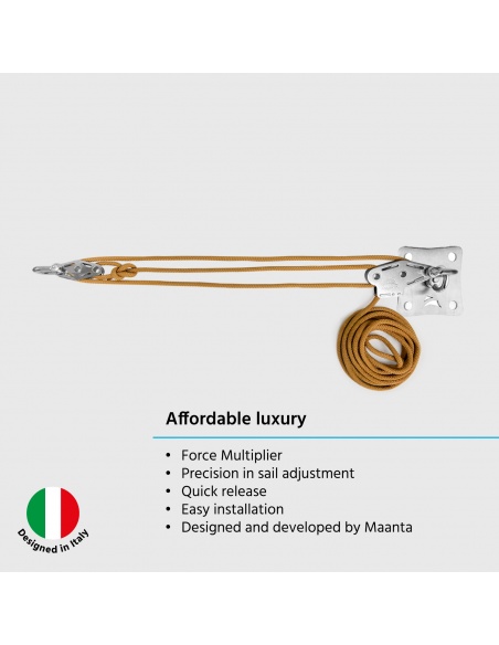 Kit wall mount Muscle x3 with Pulleys and traction booster for shade sails