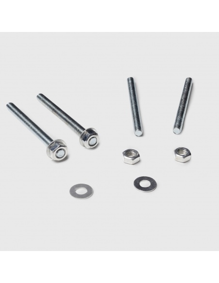 Set of 4 threaded rods made of galvanized steel M12 length 13 cm