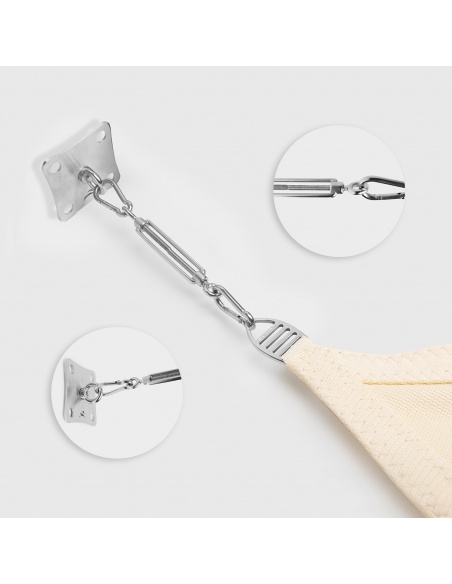 Wall Mounting Kit For Shade Sails with big plate and tensioner EZ Wall Fix