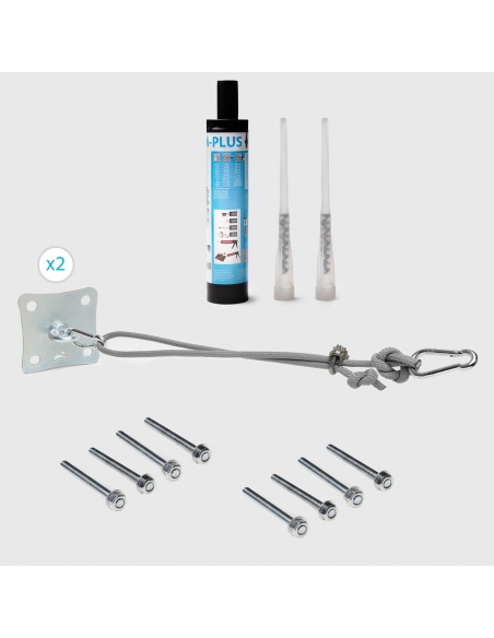 Kit Fittings  / Wall Mounting For Shade Sails With 2m Nautical Rope