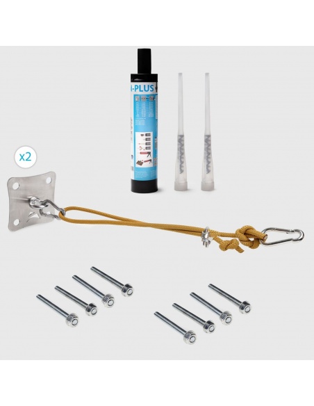 Kit Fittings  / Wall Mounting For Shade Sails With 2m Nautical Rope