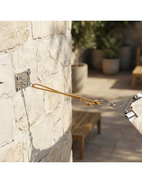 Kit Fittings  / Wall Mounting For Shade Sails With 2m Nautical Rope