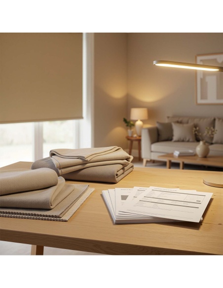 Roller blind fabric samples: Colours & materials