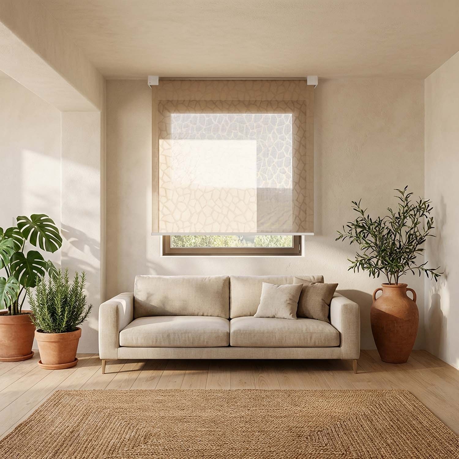 Kyma: Roller Shade with Wavy Design Plate 2