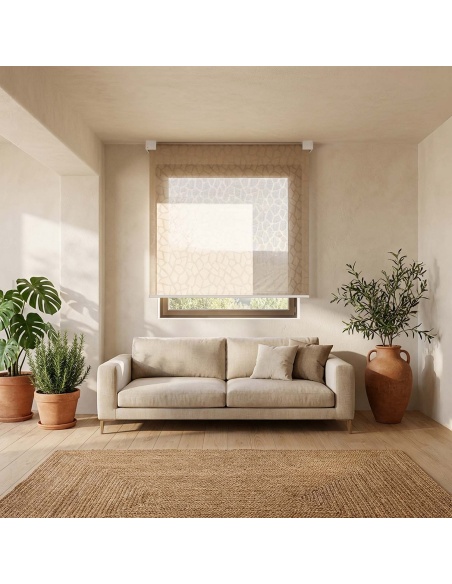 Kyma: Roller Shade with Wavy Design Plate
