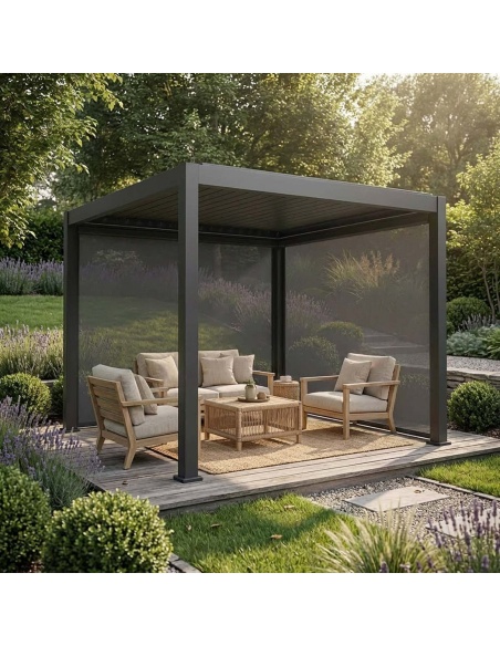 Manual Zip Screen - Zip screen for Lyra T6 pergola