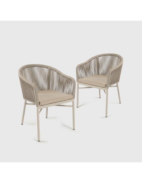 Liara: Outdoor Chair in Anti-UV Olefin Rope