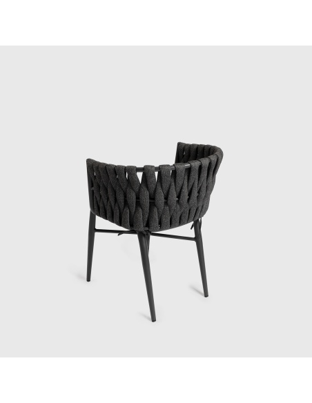Torcea: Garden Chair with Wide Flat Rope