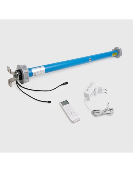 Motor + 12v charger + remote control for outdoor roller shades