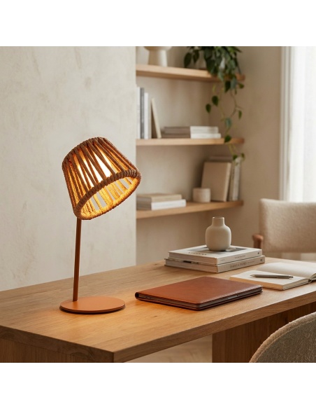 Mini Ropelle: Rechargeable Table Lamp in Olefin Rope