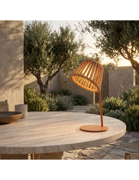 Mini Ropelle: Rechargeable Table Lamp in Olefin Rope