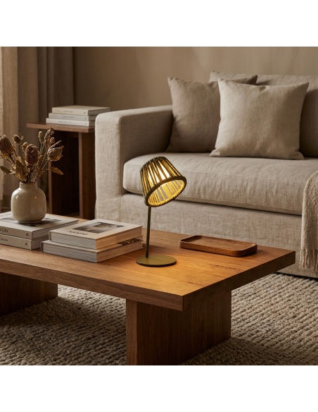 Mini Ropelle: Rechargeable Table Lamp in Olefin Rope