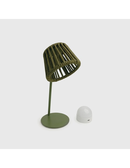 Mini Ropelle: Rechargeable Table Lamp in Olefin Rope