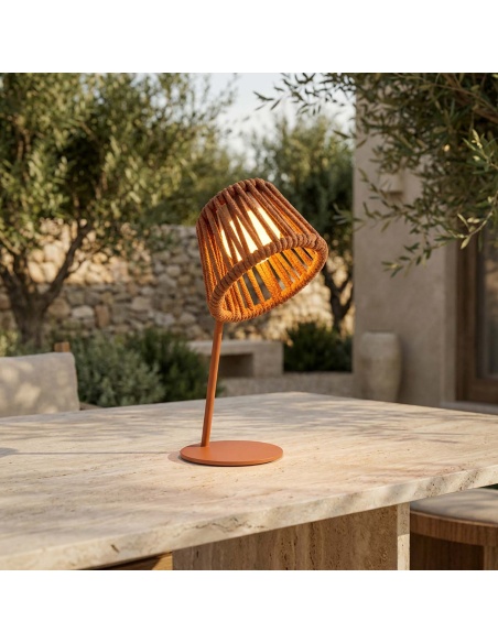 Mini Ropelle: Rechargeable Table Lamp in Olefin Rope