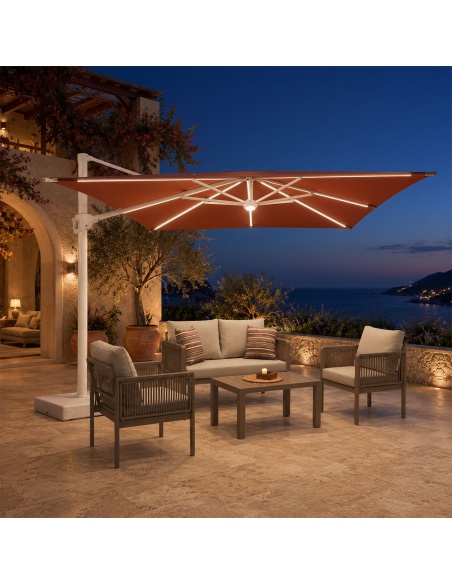 Auriga: Tilting Cantilever Parasol with Integrated Solar LEDs