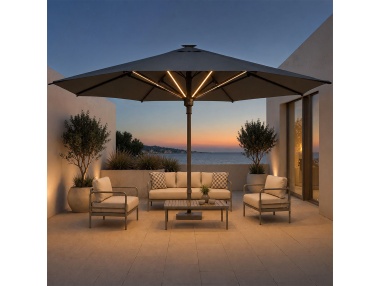 Hydrus: Professional Centre-Pole Parasol 5×5 m and Ø6 m