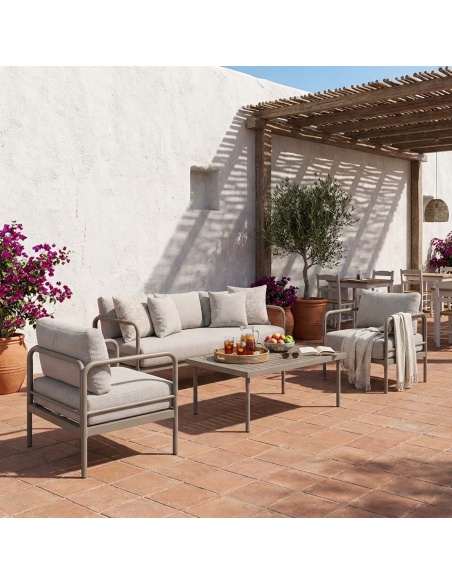 Melina: Garden sofa set with extra-thick cushions