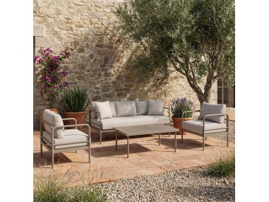 Melina: Garden sofa set with extra-thick cushions