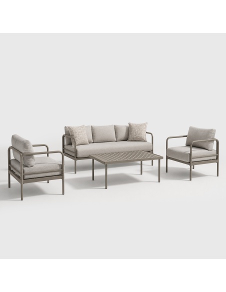 Melina: Garden sofa set with extra-thick cushions