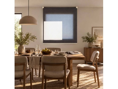 Light-Filtering Roller Shade with Cotton, Kyma Earth