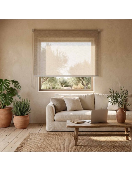 Indoor Striped Light-Filtering Shade, Recta Fine Line