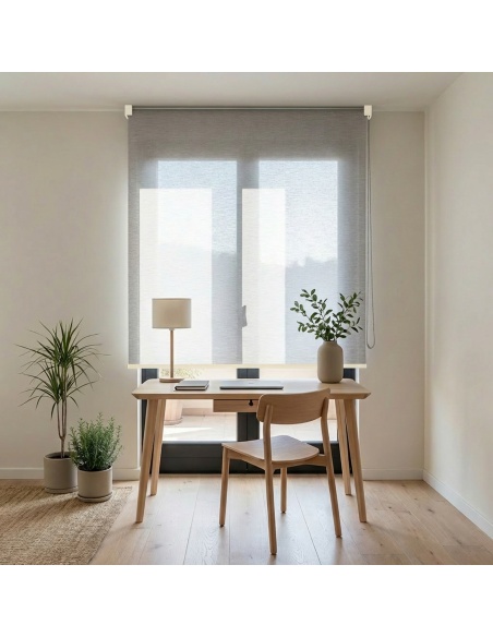 Made-to-Measure Striped Light-Filtering Roller Shade, Kyma Fine Line