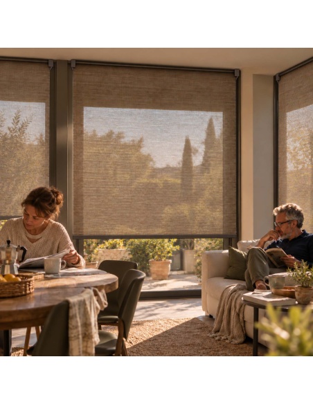 Indoor Sheer Roller Shade, Recta Brush
