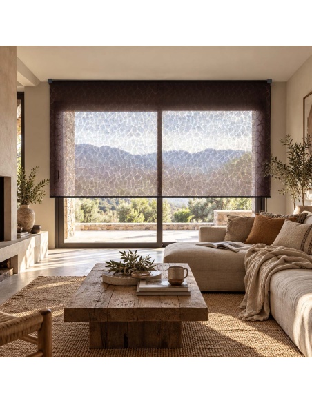 Made-to-Measure Roller Shade with Diamond Pattern, Kyma Diamond