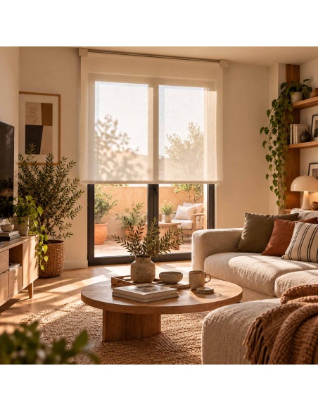 Indoor Sheer Roller Shade, Recta Satin