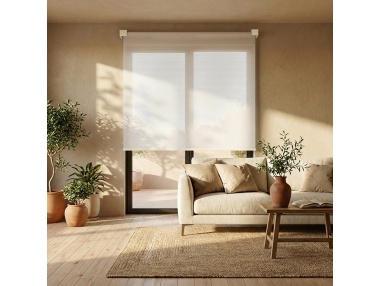 Made-to-Measure Sheer Roller Shade, Kyma Satin