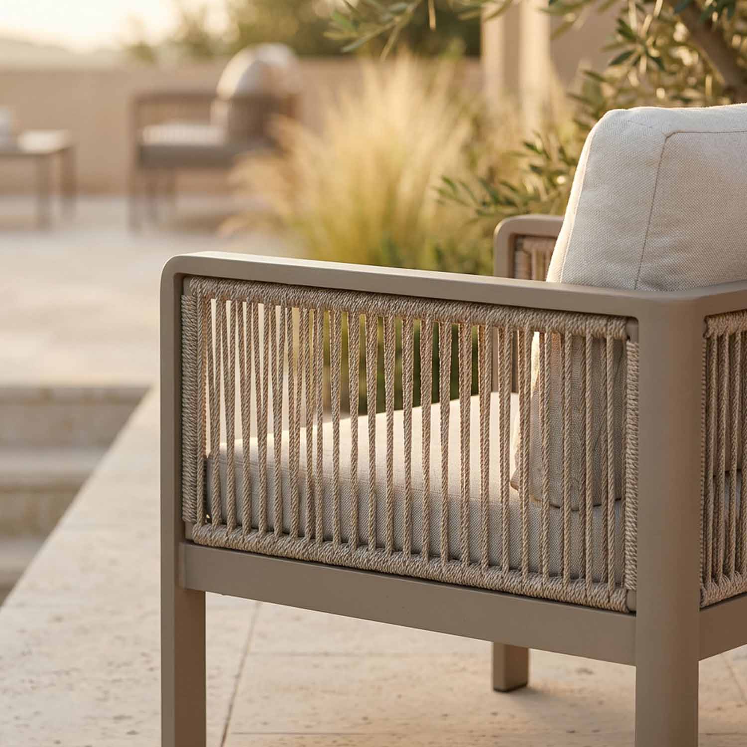 Hand-woven olefin rope