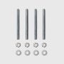 Threaded rods for poles M12x13 - Set of 4 pcs in galvanised steel or stainless steel