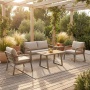 Parma - Aluminium and Iroko Wood Garden Lounge Set