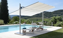 Maistra: the retractable designer aluminum canopy / umbrella